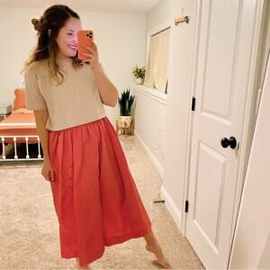 Vintage Union Made pink Maxi Skirt Small